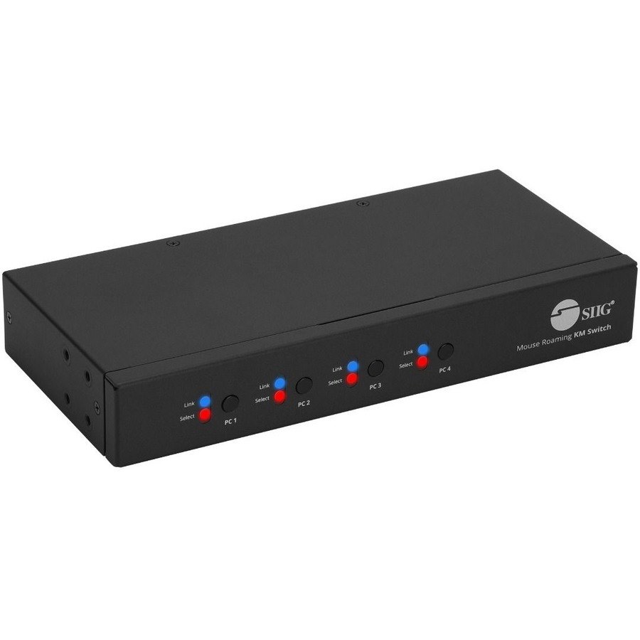 SIIG 4-Port Roaming KM Switch w/USB 2.0 Hub