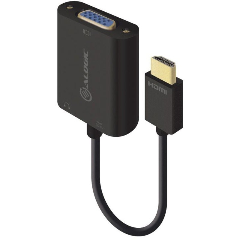  Adapter HDMI to VGA - 3.5mm Audio - Male to Female - Full HD -1920 X 1080