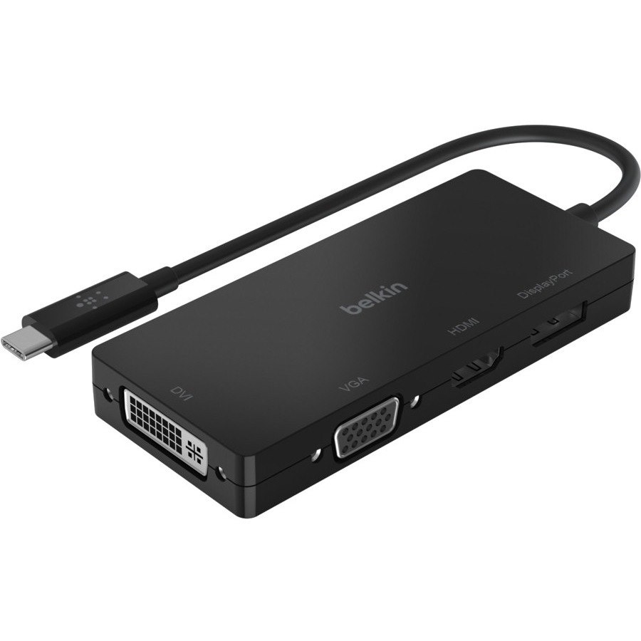 Belkin USB-C Mutiport Video Adapter, USB-C to HDMI - VGA - DVI - DisplayPort, Up to 4k at 60Hz
