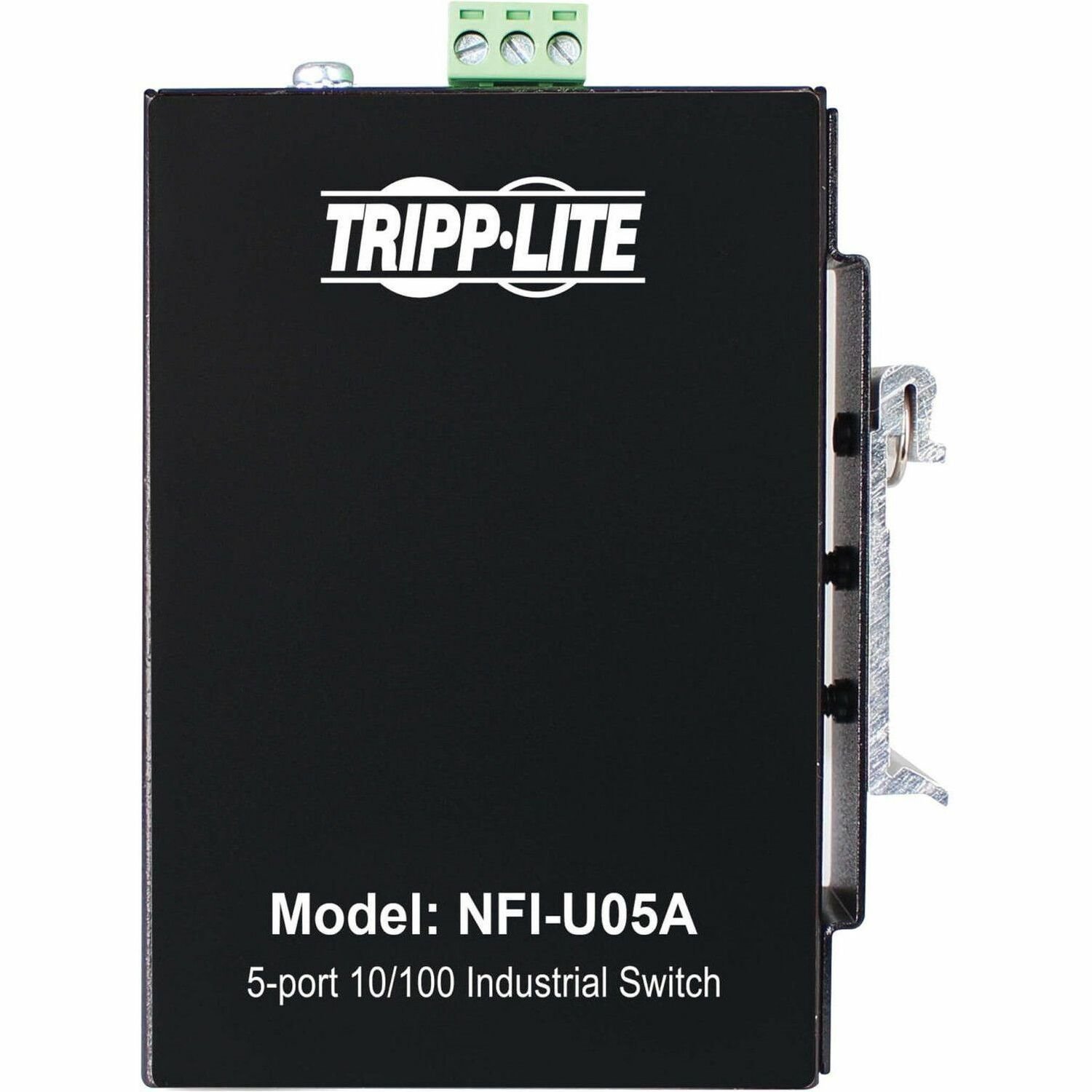 Tripp Lite by Eaton 5-Port Unmanaged Industrial Ethernet Switch - 10/100 Mbps, Ruggedized, -40Â&deg; to 75Â&deg;C, EIP QoS, DIN/Wall Mount - TAA Compliant