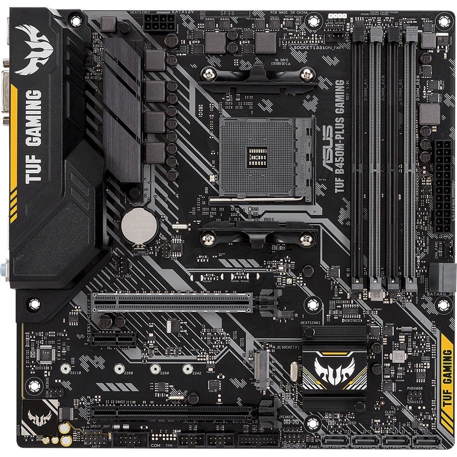 TUF B450M-PLUS GAMING Desktop Motherboard - AMD B450 Chipset - Socket AM4 - Micro ATX