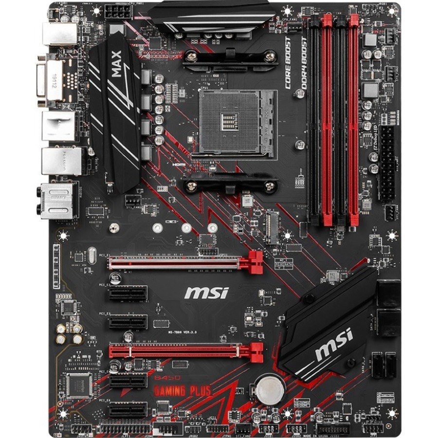 MSI B450 GAMING PLUS MAX Desktop Motherboard - AMD B450 Chipset - Socket AM4 - ATX