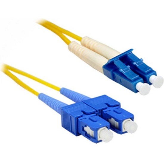 ENET 7M SC/LC Duplex Single-mode 9/125 OS1 or Better Yellow Fiber Patch Cable 7 meter SC-LC Individually Tested