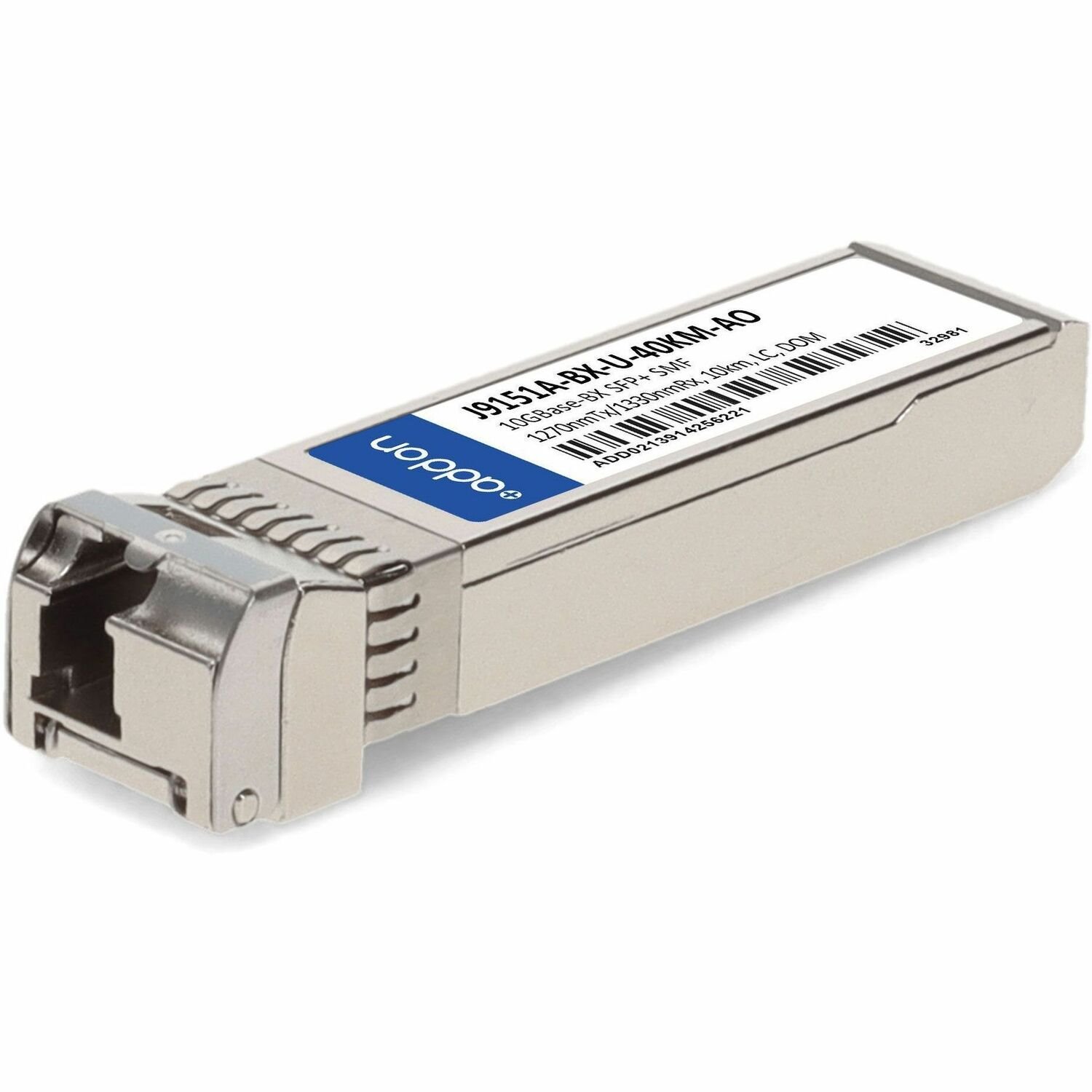 AddOn HP J9151A-BX-U-40KM Compatible TAA Compliant 40GBase-BX SFP+ Transceiver (SMF, 1270nmTx/1330nmRx, 40km, LC, DOM)