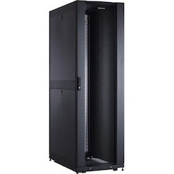 CyberPower CR42U11001 42U Rack Cabinet for Server, LAN Switch, Patch Panel - 482.60 mm Rack Width x 904.24 mm Rack Depth - Black Powder Coat