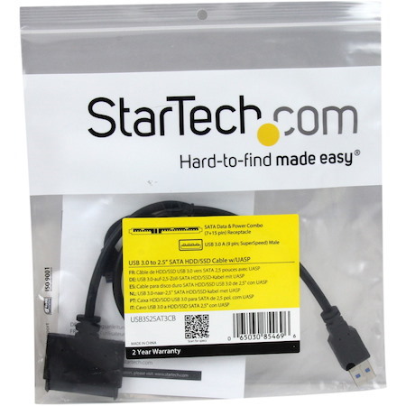 StarTech.com USB 3.0 to 2.5" SATA III Hard Drive Adapter Cable w/ UASP - SATA to USB 3.0 Converter for SSD / HDD