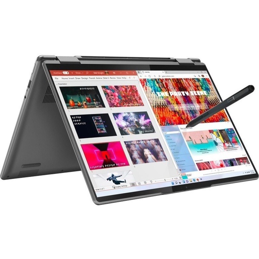 Lenovo Yoga 7 14IAL7 82QE009PUK 35.6 cm (14") Touchscreen Convertible 2 in 1 Notebook - 2.2K - Intel Core i7 12th Gen i7-1255U - Intel Evo Platform - 16 GB - 512 GB SSD - Storm Grey