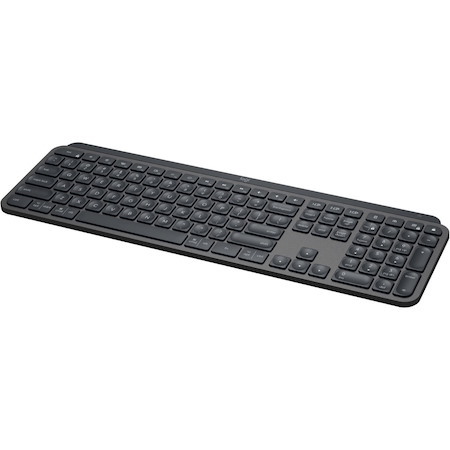 Logitech MX Keys Keyboard - Wireless Connectivity - USB Interface - Black, Grey