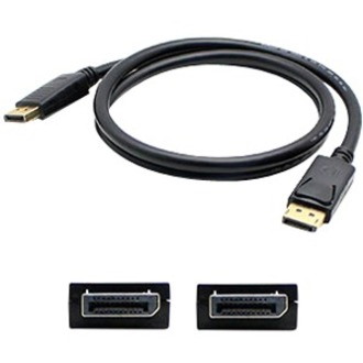 6ft Lenovo 0A36537 Compatible DisplayPort 1.2 Male to DisplayPort 1.2 Male Black Cable For Resolution Up to 2560x1600 (WQXGA)
