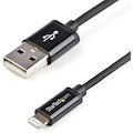 StarTech.com 2m (6ft) Long Black AppleÃ‚&reg; 8-pin Lightning Connector to USB Cable for iPhone / iPod / iPad