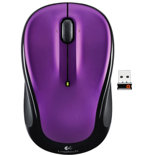 Logitech M325 Wireless Mouse, 2.4 GHz with USB Unifying Receiver, 1000 DPI Optical Tracking, 18-Month Life Battery, PC / Mac / Laptop / Chromebook (Violet)