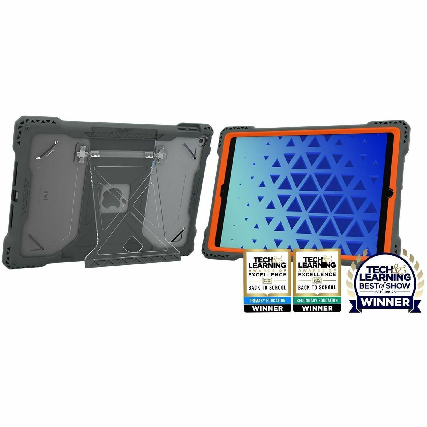 Shield Extreme-X2 for iPad 9 10.2" (Fits iPad 7/8/9) (Orange Bezel-Gray Case)