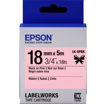 Epson LabelWorks Strong Adhesive LK Tape Cartridge ~3/4" Black on White