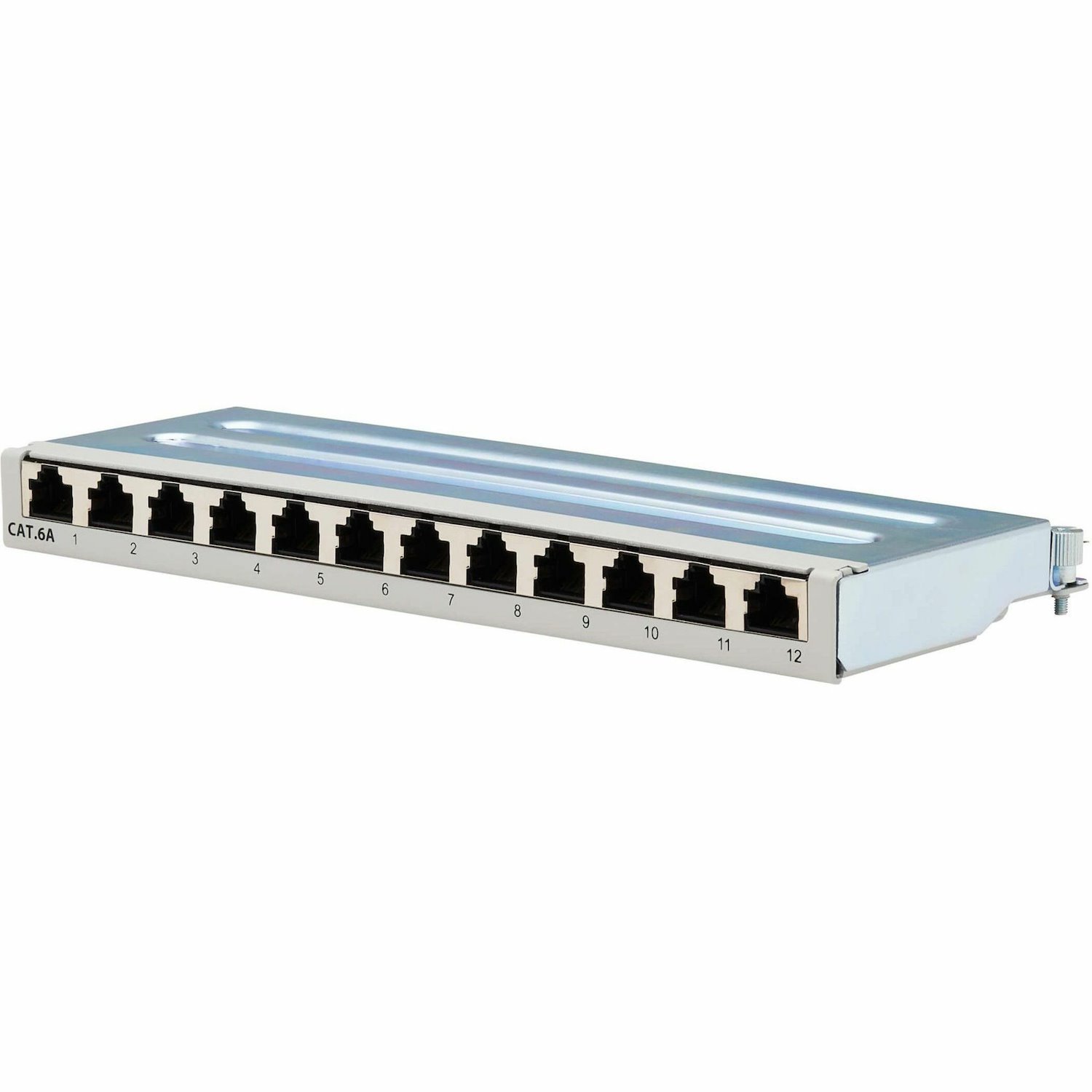 Tripp Lite by Eaton Cat6a STP Patch Panel, 12 Ports, DIN Rail or Wall Mount, TAA