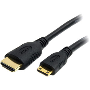 StarTech.com 50cm Mini HDMI to HDMI Cable with Ethernet, 4K 30Hz High Speed Mini HDMI 1.4 (Type-C) Device to HDMI Adapter Cable/Cord, M/M