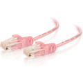 C2G 10ft Cat6 Slim Snagless Unshielded (UTP) Ethernet Cable - Pink