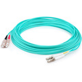 AddOn 0.5m LC (Male) to SC (Male) Aqua OM4 Duplex Fiber OFNR (Riser-Rated) Patch Cable