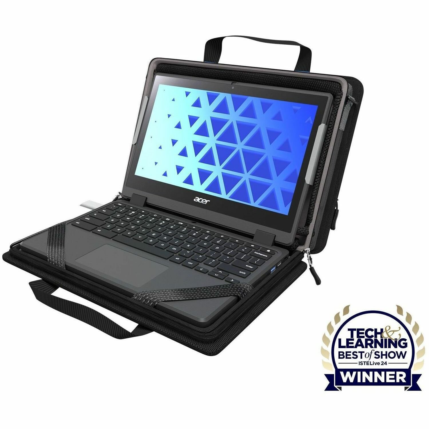 MAXCases Work-In Carrying Case for 11" to 14" Chromebook - Black