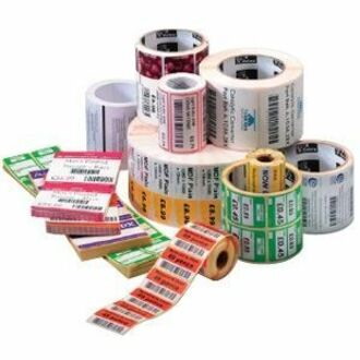 Zebra Label Polypropylene 2.25 x 1.25in Direct Thermal Zebra PolyPro 4000D High Tack 1in core