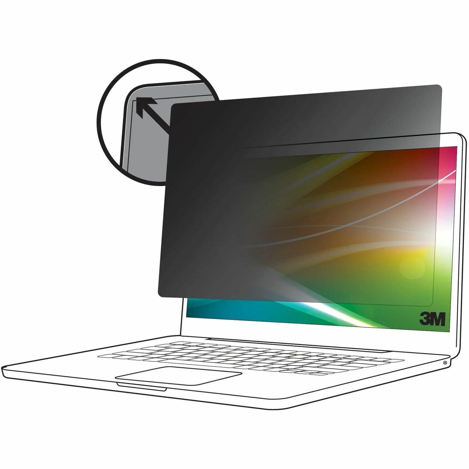 3M&trade; Bright Screen Privacy Filter for HP&reg; EliteBook x360 1030 G2, 3:2, BPNHP001