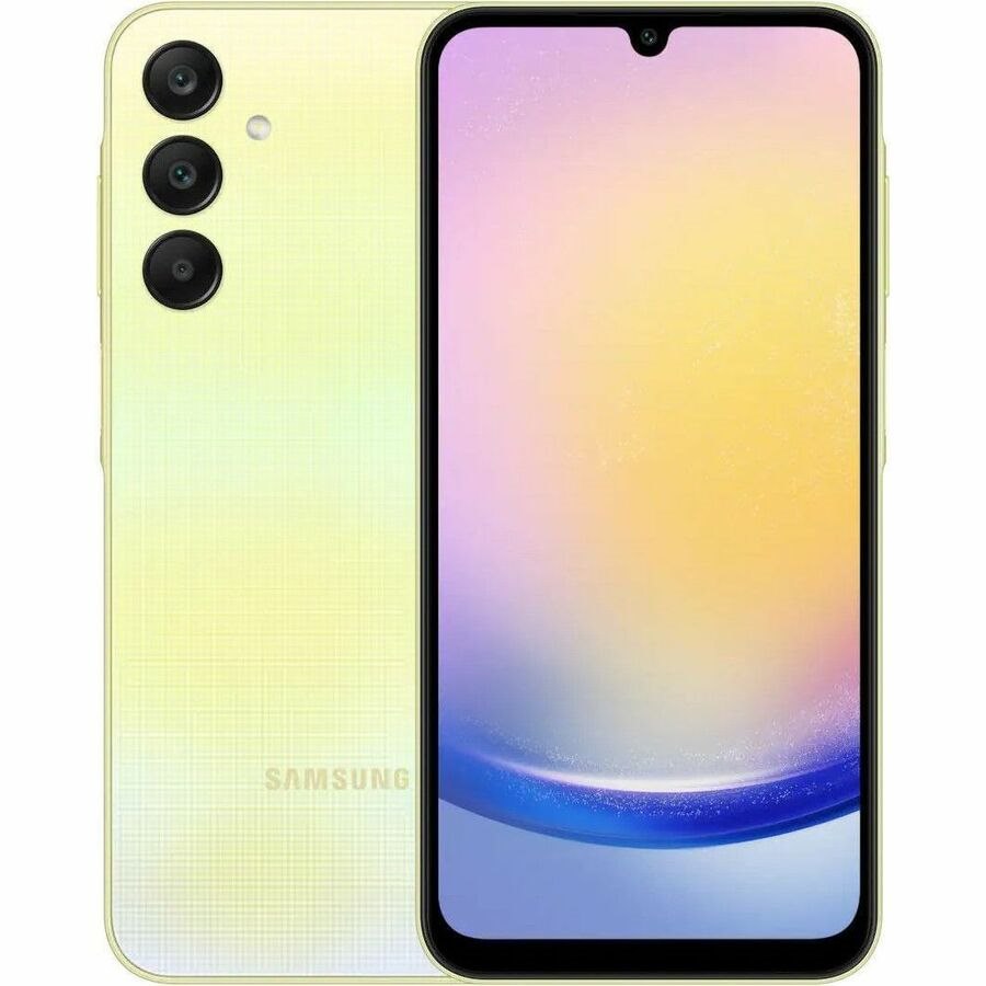 Samsung Galaxy A25 5G SM-A256B/DSN 128 GB Smartphone - 16.5 cm (6.5") Super AMOLED Full HD Plus 1080 x 2340 - Octa-core (Cortex A78Dual-core (2 Core) 2.40 GHz + Cortex A55 Hexa-core (6 Core) 2 GHz - 6 GB RAM - Android 14 - 5G - Yellow