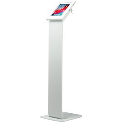 CTA Digital Premium Locking Floor Stand & Enclosure for iPad 10th Gen 10.9" & More (White)