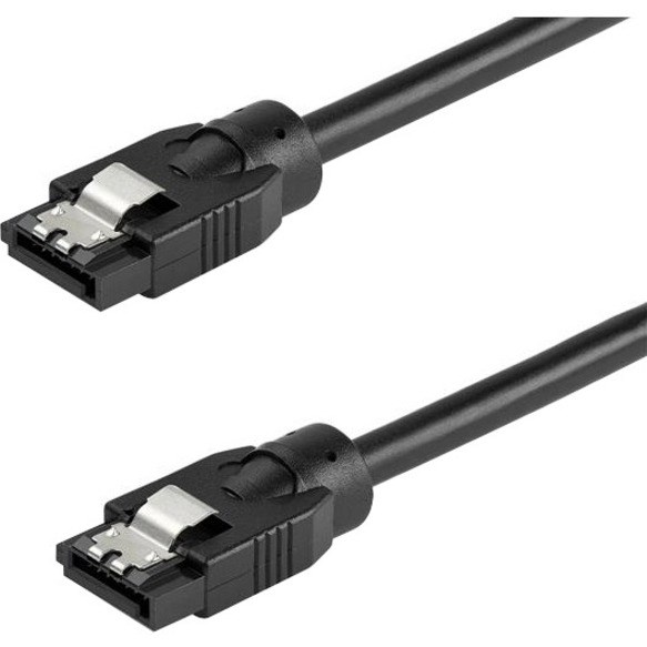 StarTech.com 0.3 m Round SATA Cable - Latching Connectors - 6Gbs SATA Cord - SATA Hard Drive Power Cable - Lifetime Warranty (SATRD30CM)