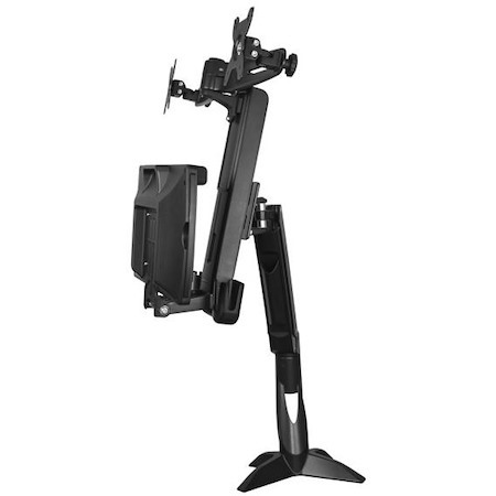 StarTech.com Sit Stand Dual Monitor Arm - Desk Mount Standing Computer Workstation 24" Displays - Adjustable Stand Up Arm w/ Keyboard Tray