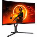 AOC CQ27G3Z 27" WQHD Curved Screen Gaming LED Monitor - 16:9 - Black, Red
