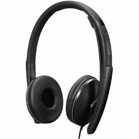 Lenovo Wired On-ear, Over-the-head Stereo Headset - Black