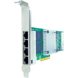Axiom 10/100/1000Mbs Quad Port RJ45 PCIe x4 NIC Card for Intel - I350T4, I350-T4