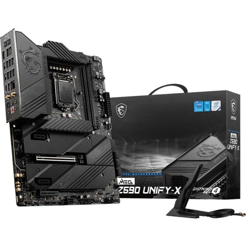 MSI MEG Z590 UNIFY-X Gaming Desktop Motherboard - Intel Z590 Chipset - Socket LGA-1200 - Intel Optane Memory Ready - ATX