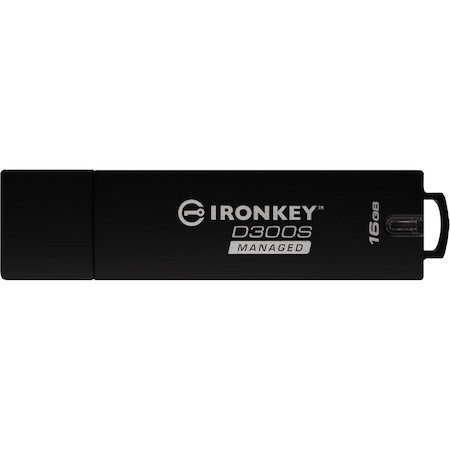 Kingston IronKey D300 D300S 16 GB USB 3.1 Flash Drive - Anthracite - 256-bit AES - TAA Compliant