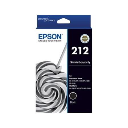 Epson 212 Original Standard Yield Inkjet Ink Cartridge - Black - 1 Pack