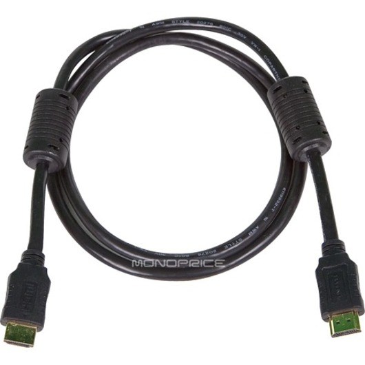 Monoprice 4ft 28AWG High Speed HDMI Cable with Ferrite Cores - Black