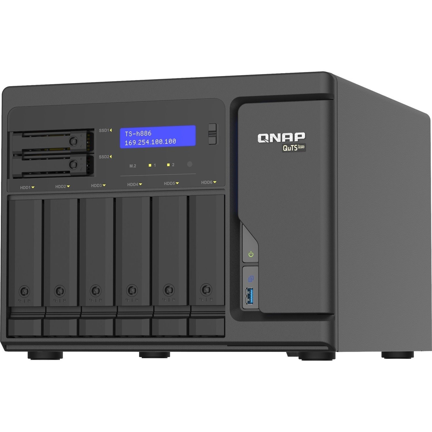 QNAP TS-H886-D1602-8G 8 x Total Bays SAN/NAS Storage System - 5 GB Flash Memory Capacity - Intel Xeon D-1602 Quad-core (4 Core) - 8 GB RAM - DDR4 SDRAM Tower