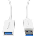 Sabrent 22AWG USB 3.0 Extension Cable - A-Male to A-Female [White] 3 Feet