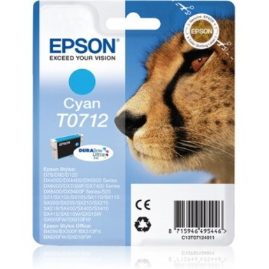 Epson DURABrite Ultra T0712 Inkjet Ink Cartridge - Cyan - 1 Pack