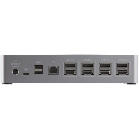 StarTech.com USB-C Dock, 4K 60Hz Quad Monitor DisplayPort & HDMI, Universal USB C Docking Station, 100W Power Delivery, USB Hub 1C/3A, GbE