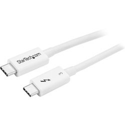 StarTech.com 1.6ft (50cm) Thunderbolt 3 Cable, 40Gbps, 100W PD, 4K/5K Video, Thunderbolt-Certified, Compatible w/ TB4/USB 3.2/DisplayPort