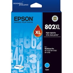 Epson DURABrite Ultra 802XL Original High Yield Inkjet Ink Cartridge - Cyan Pack