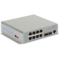 Omnitron Systems OmniConverter Managed Gigabit PoE+, 2xSFP, RJ-45, Ethernet Fiber Switch