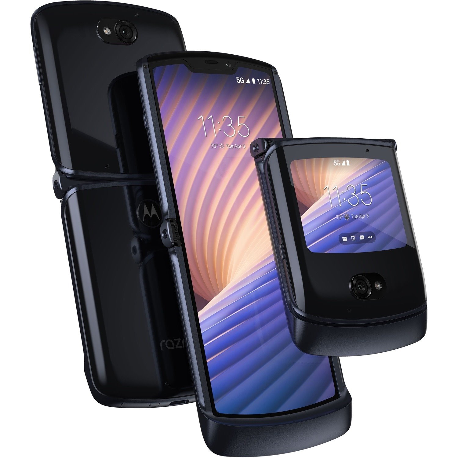 Motorola razr 5G 256 GB Smartphone - 6.2" P-OLED HD 2142 x 876 - Kryo 475 PrimeSingle-core (1 Core) 2.40 GHz + Kryo 475 Gold Single-core (1 Core) 2.20 GHz + Kryo 475 Silver Hexa-core (6 Core) 1.80 GHz) - 8 GB RAM - Android 10 - 5G - Polished Graphite