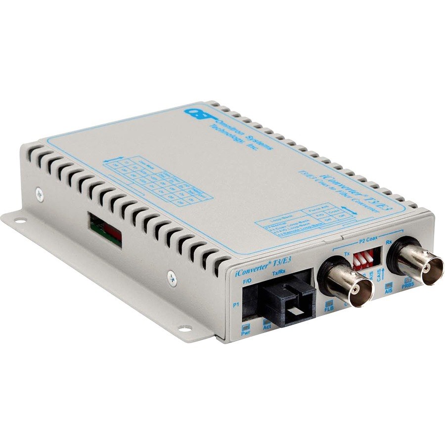 iConverter T3/E3 Single-Fiber Media Converter Coaxial SC Single-mode 20km BiDi