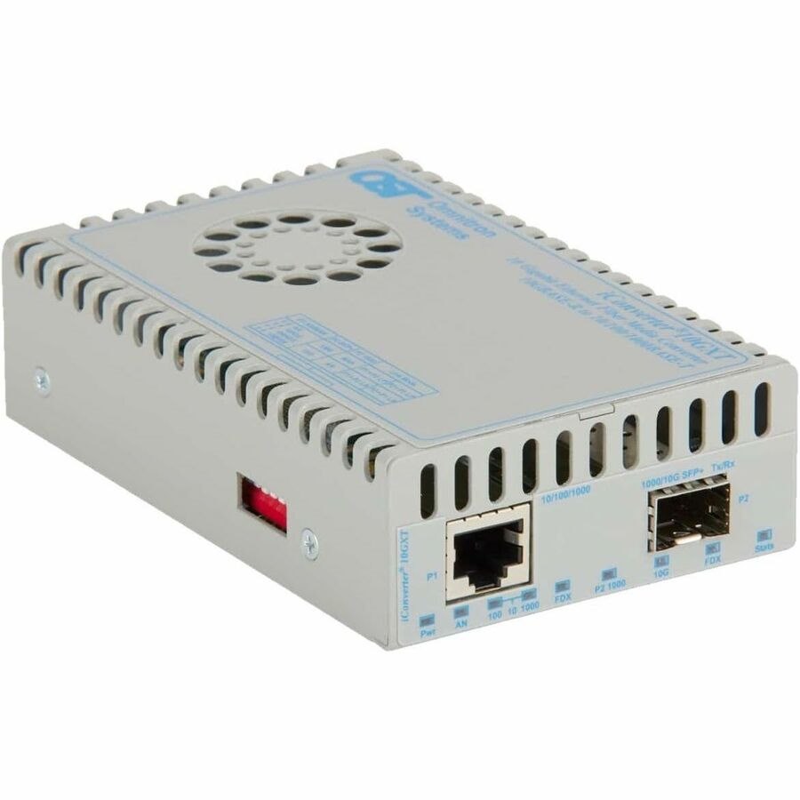 Omnitron Systems iConverter 10GXT 10/100/1000BASE-T to 1000/10G Fiber Media Converter