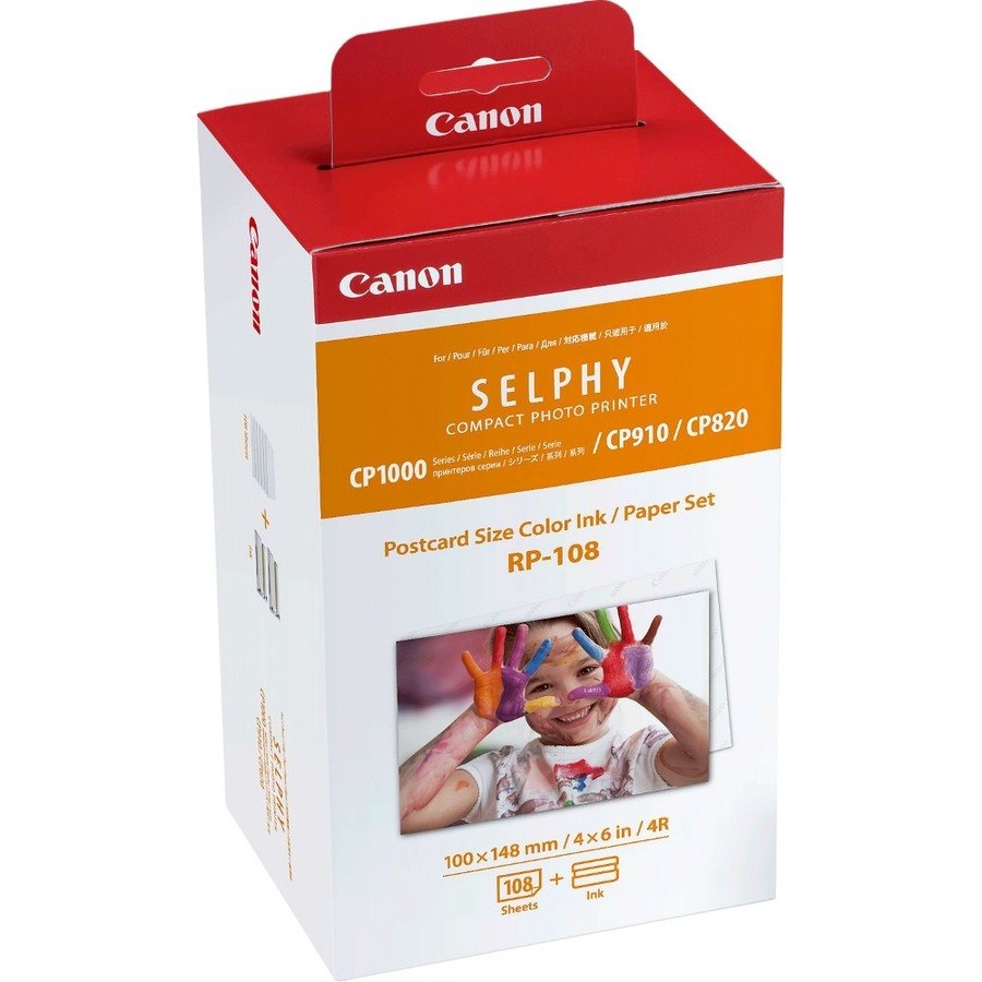 Canon RP-108 Original High Yield Thermal Transfer, Dye Sublimation Ink Cartridge/Paper Kit - 1 Pack