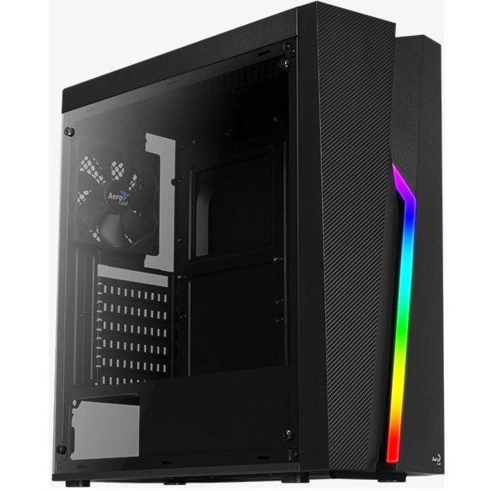 AeroCool Bolt Computer Case - ATX Motherboard Supported - Mid-tower - SPCC, Acrylic - Black