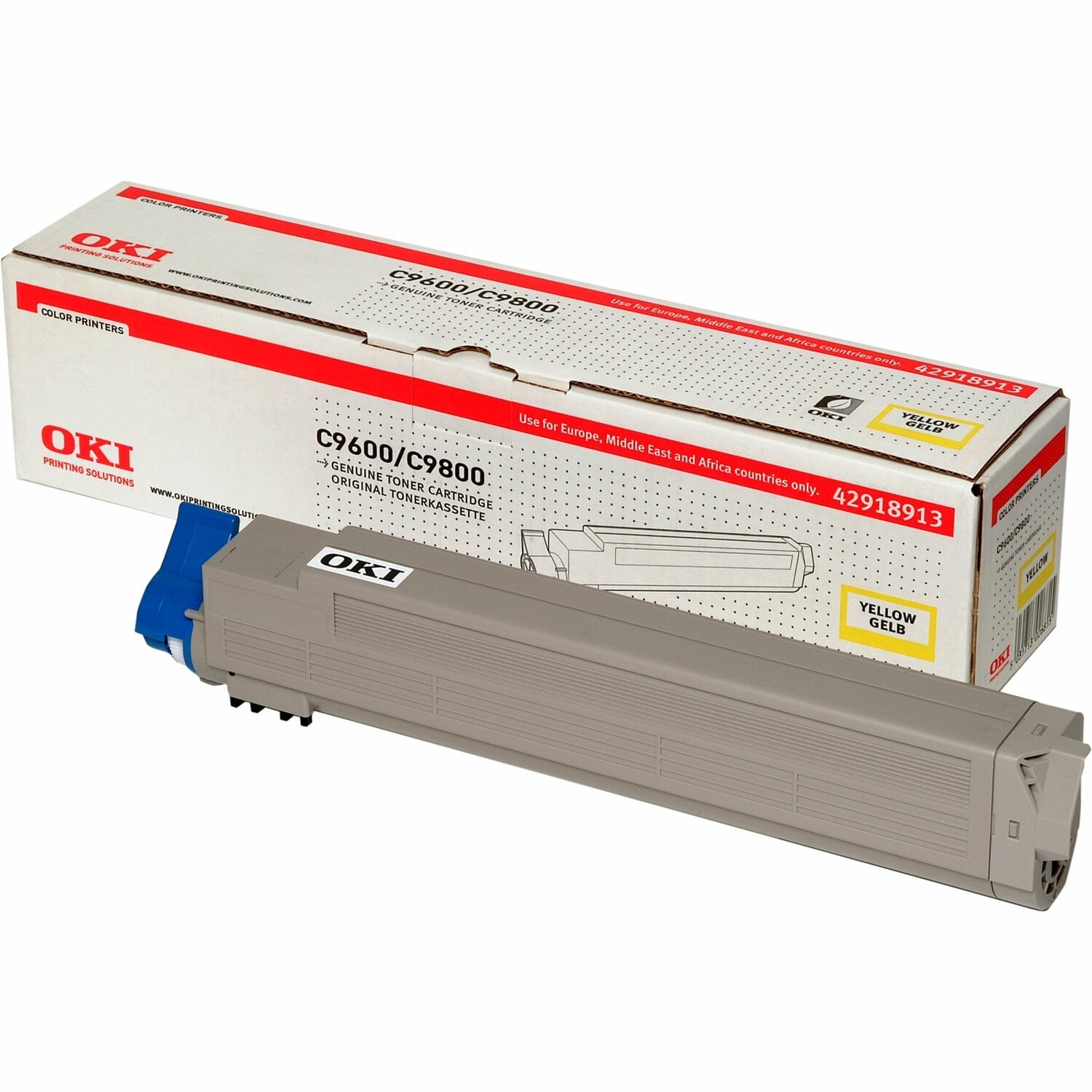 Oki 42918913 Original Laser Toner Cartridge - Yellow Pack