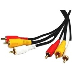 Comsol 5 m Composite/RCA A/V Cable for TV, Monitor, DVD, Blu-ray Player, Home Theater System, Stereo Receiver, Audio/Video Device