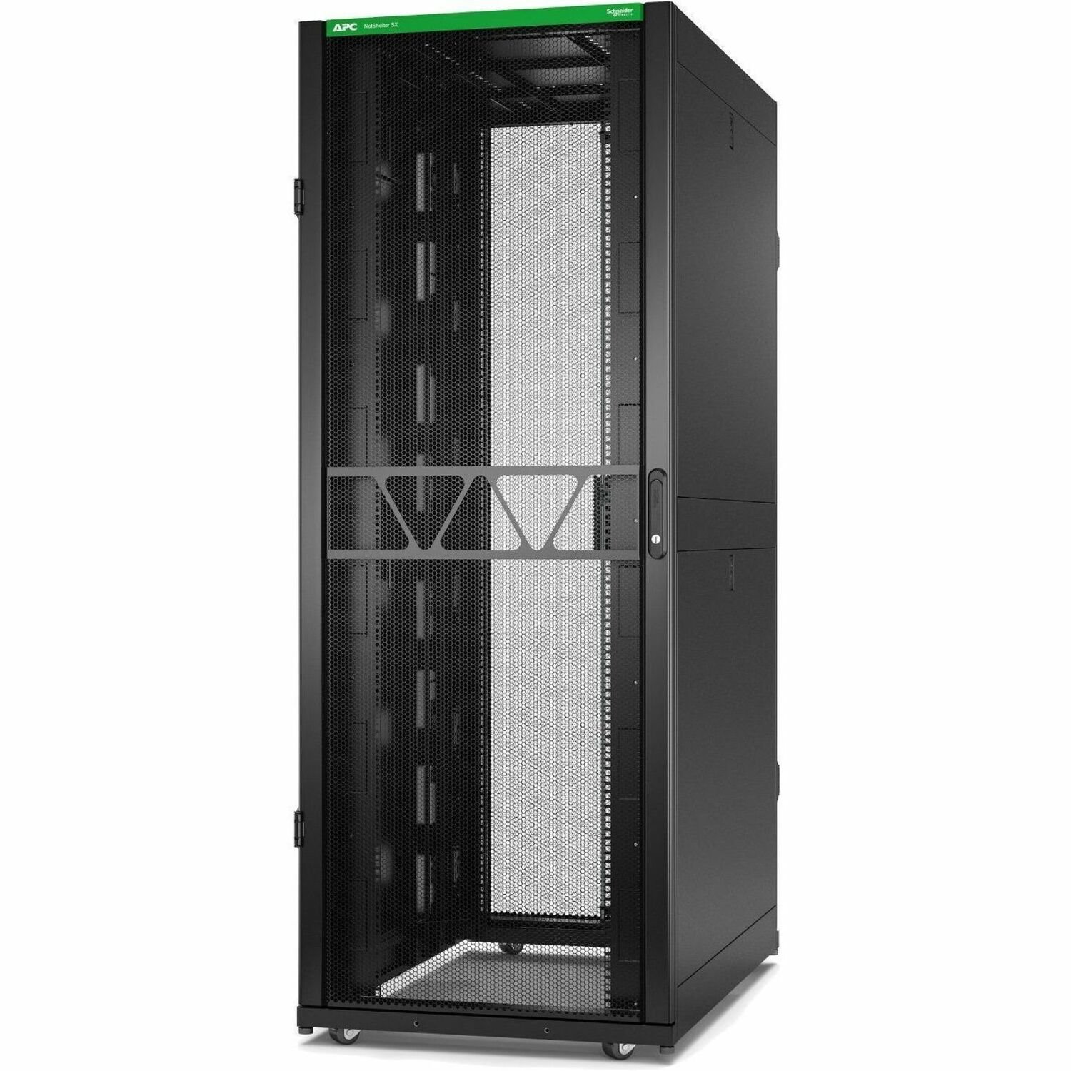APC by Schneider Electric NetShelter SX 42U Enclosed Cabinet Rack Cabinet for Server, Networking, Equipment - 482.60 mm Rack Width - Black